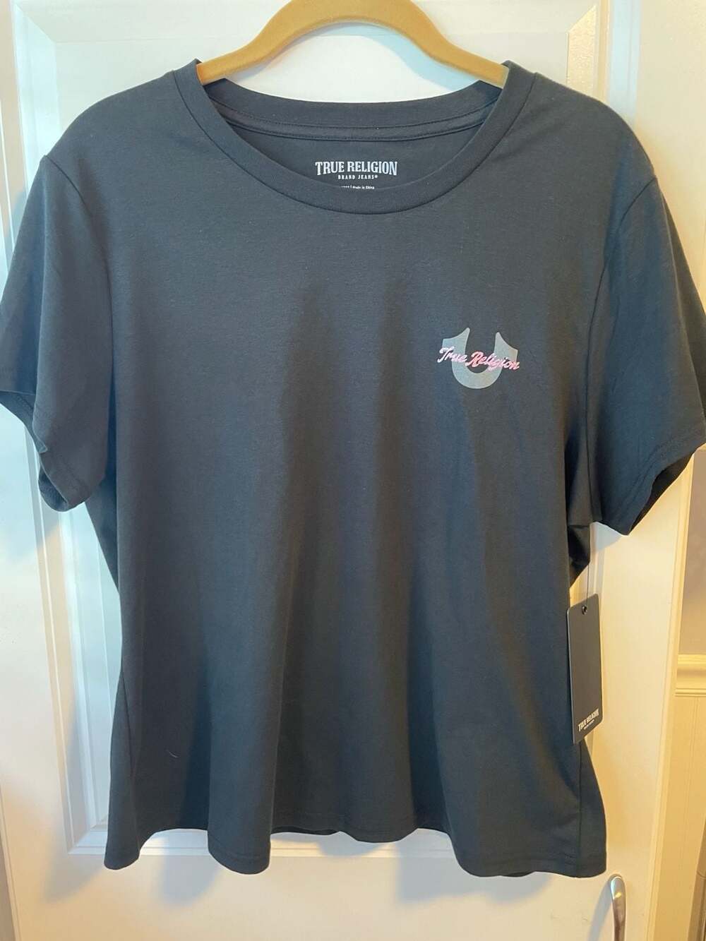 True Religion Spring Break Tee Graphic T-Shirt Jet Black XL